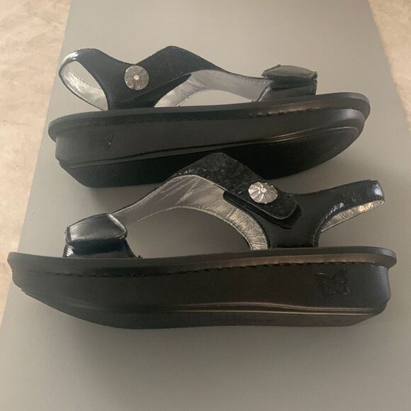 ALEGRIA  Black Sandals 10.5 - Picture 3 of 6